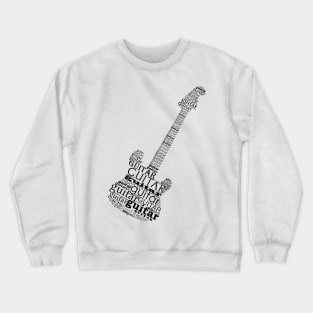 Typographic guitar Crewneck Sweatshirt